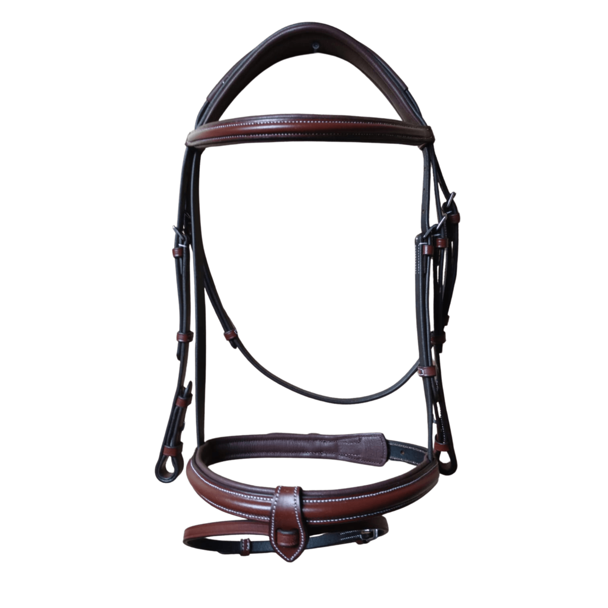 Brown Leather Horse Bridle with Reins – Padded Comfort Fit - BH-01 Oak Brown - Youshaelia